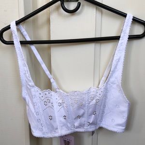 Savage X Fenty White Eyelet Lace Bralette